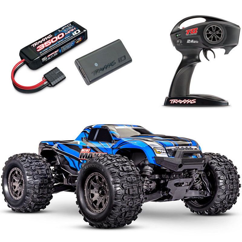 Traxxas Mini Maxx 4WD Brushless RTR RC Monster Truck w/ID Lipo Battery & USB-C Charger