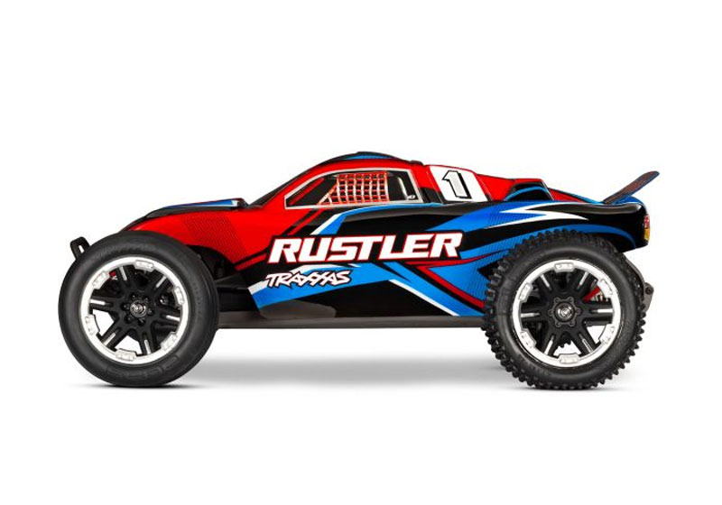 Traxxas Rustler 2WD Heavy Duty RTR RC Stadium Truck w/ID Battery & USB-C Charger