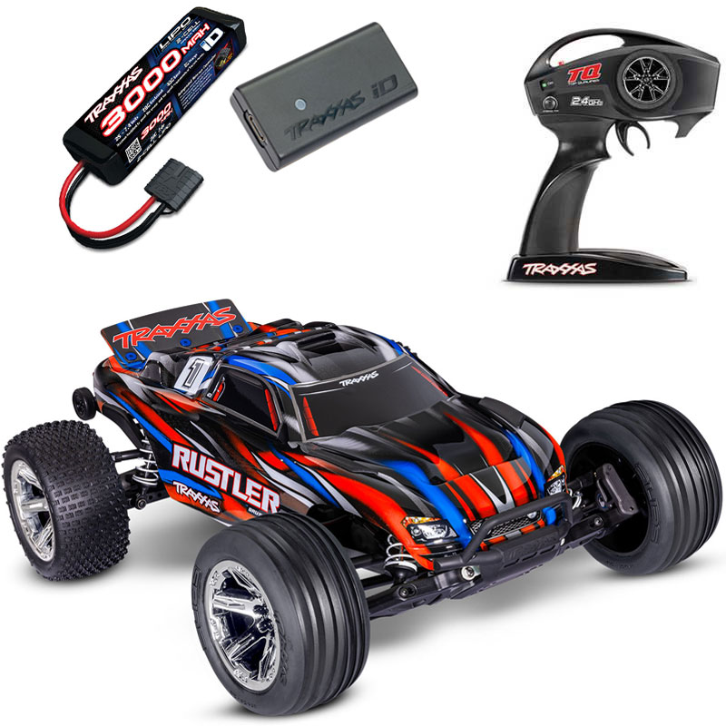 Traxxas Rustler 2WD Brushless BL-2s RTR Stadium Truck & FREE LIPO BATTERY AND USB-C LIPO CHARGER