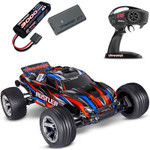 Traxxas Rustler 2WD Brushless BL-2s RTR Stadium Truck & FREE LIPO BATTERY AND USB-C LIPO CHARGER