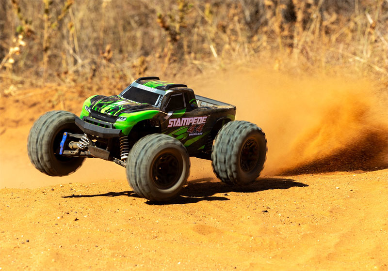 Traxxas Stampede 4X4 Brushless BL-2s RTR Monster Truck & FREE LIPO BATTERY AND USB-C LIPO CHARGER