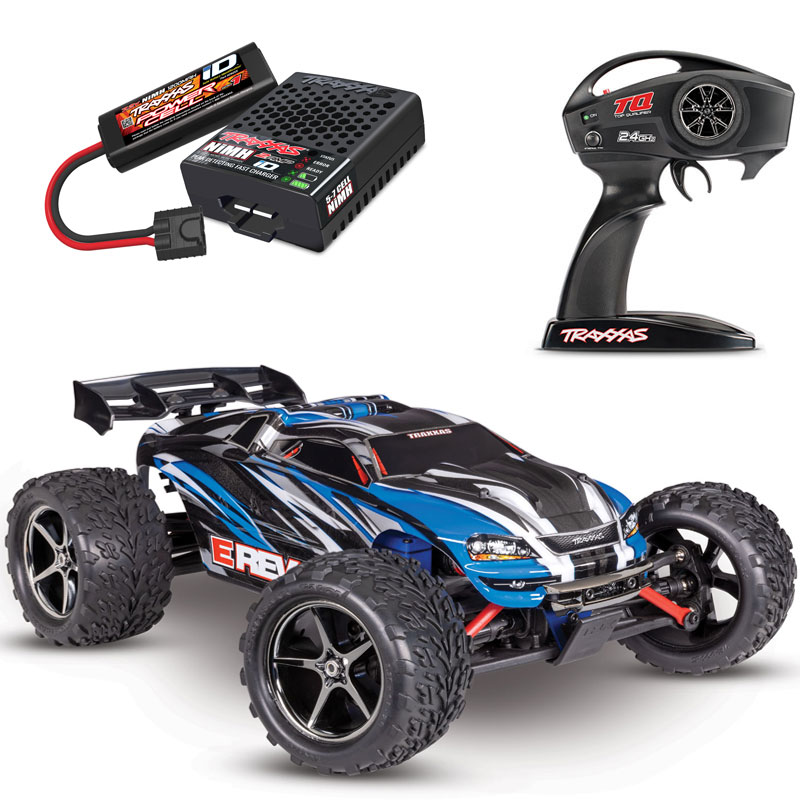 Traxxas 1/16 E-Revo Brushed 4WD RTR RC Monster Truck w/ID Battery & USB-C Charger