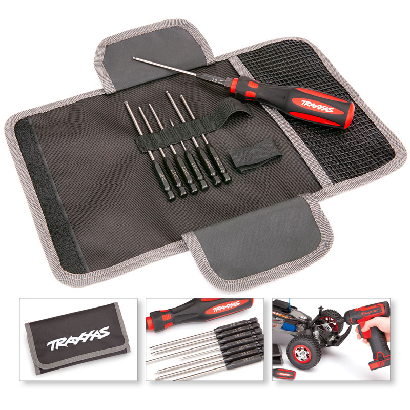 Traxxas Speed Bit Master Set 7-Pc Metric Hex Driver Set 1/4" Drive with Handle & Pouch (8711)