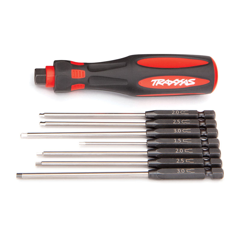 Traxxas Speed Bit Master Set 7-Pc Metric Hex Driver Set 1/4" Drive with Handle & Pouch (8711)