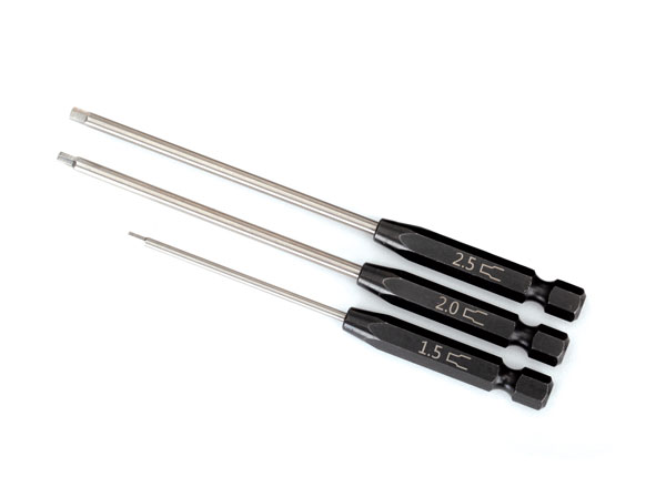 Traxxas Speed Bit 3-Pc Straight Hex Drivers 1.5mm 2.0mm 2.5mm, 1/4" Drive (8715)